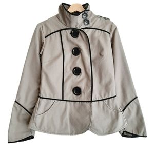 🍒 SCHWIING Montreal Button Down Canvas Jacket Grey Sz M